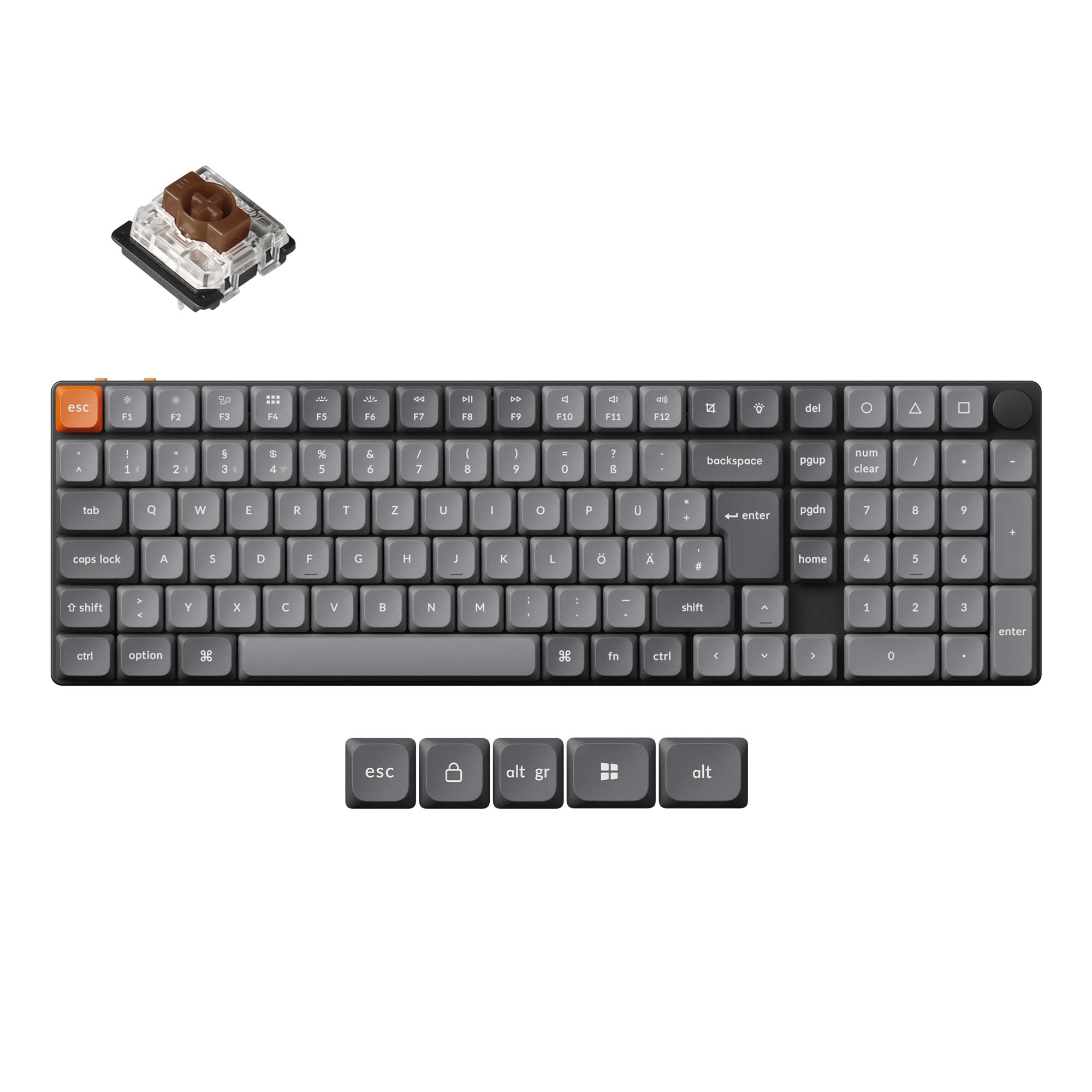 Keychron K17 Max QMK Wireless Custom Mechanical Keyboard ISO Layout Collection keyboard image