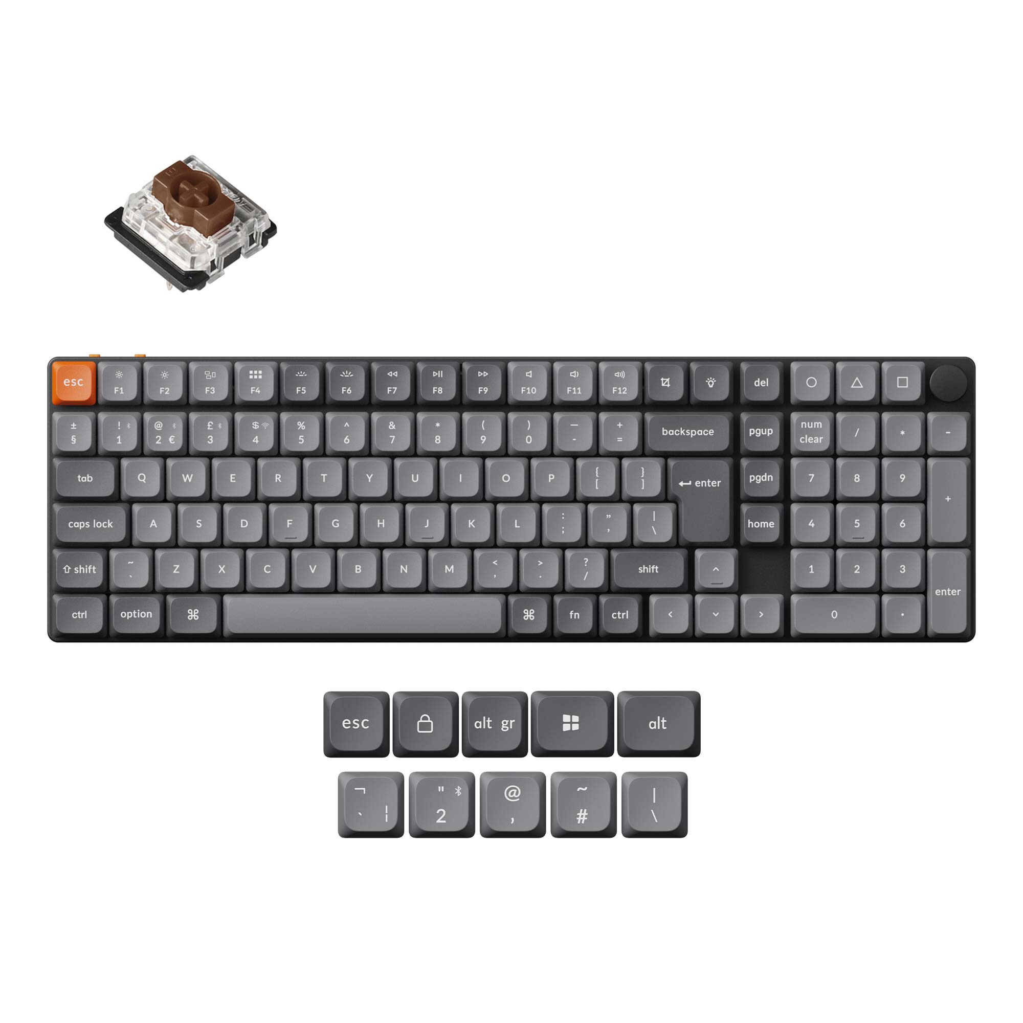 Keychron K17 Max QMK Wireless Custom Mechanical Keyboard ISO Layout Collection keyboard image