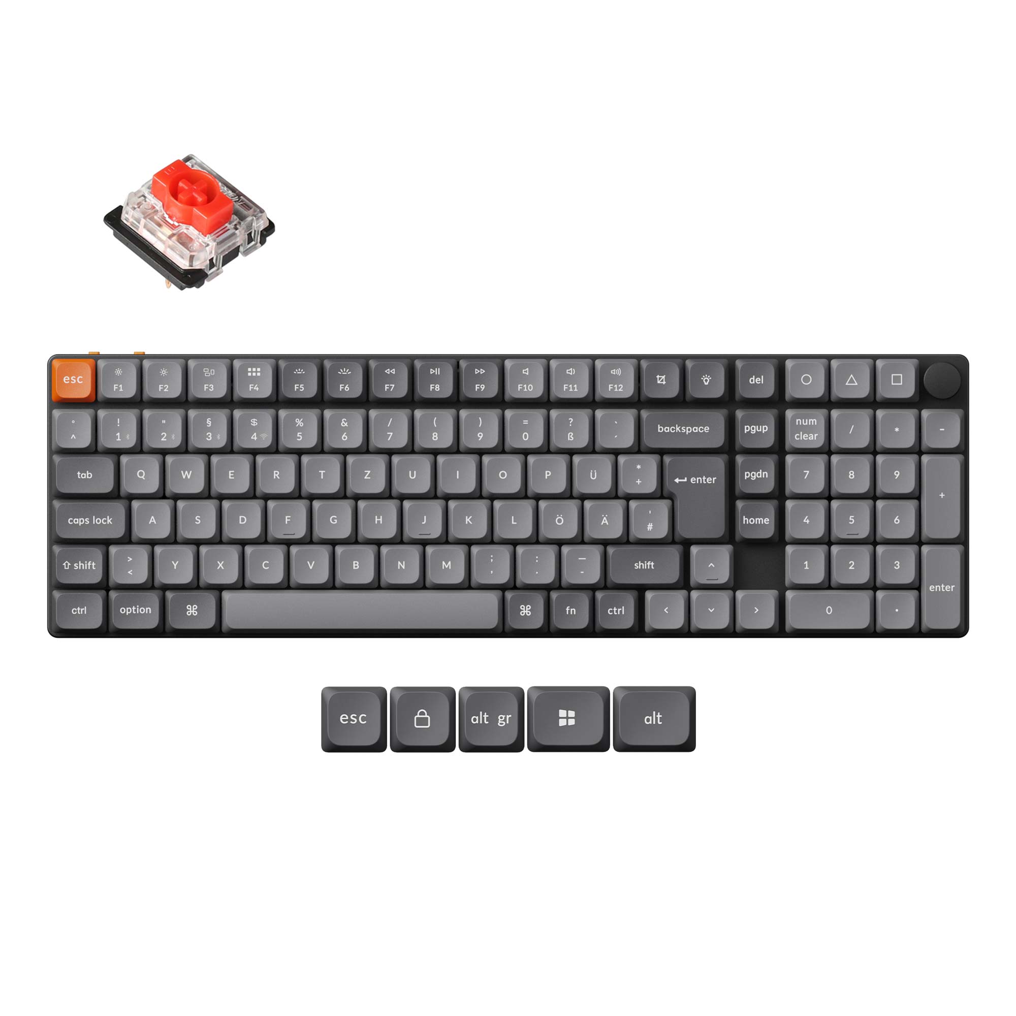 Keychron K17 Max QMK Wireless Custom Mechanical Keyboard ISO Layout Collection keyboard image