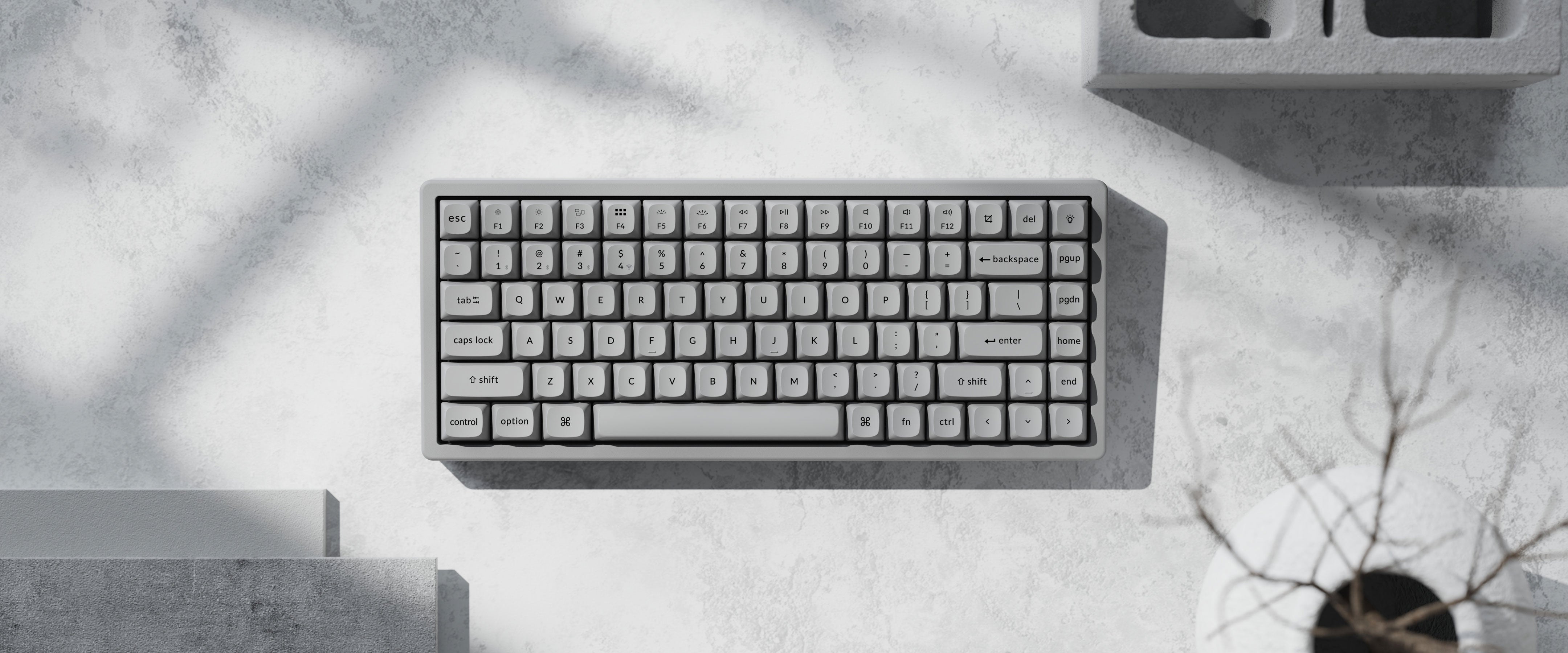 Keychron K2 HE Wireless Magnetic Switch Custom Keyboard - Concrete Edi