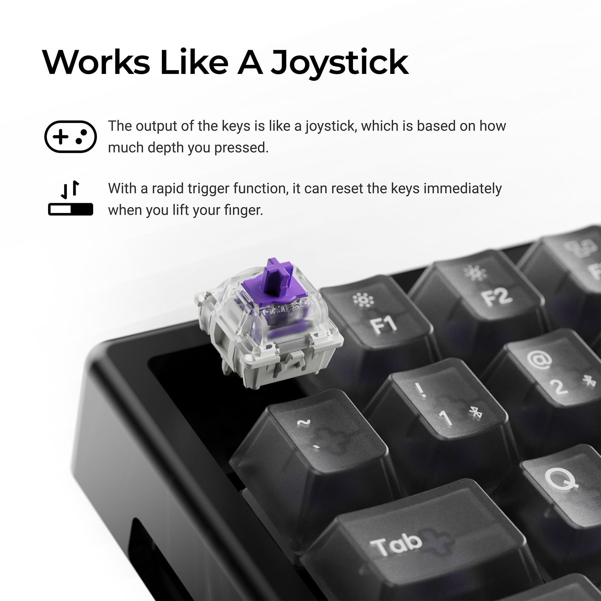 Keychron K2 HE Wireless Magnetic Switch Custom Keyboard - Resin Edition keyboard image