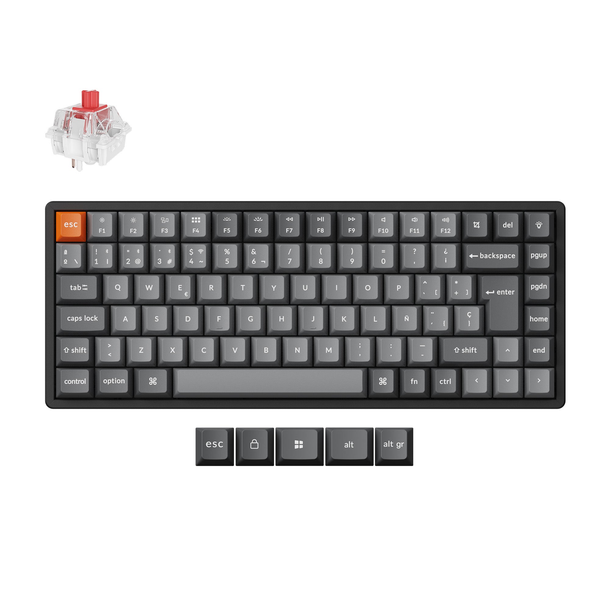 Keychron K2 Max QMK Wireless Mechanical Keyboard ISO Layout Collection