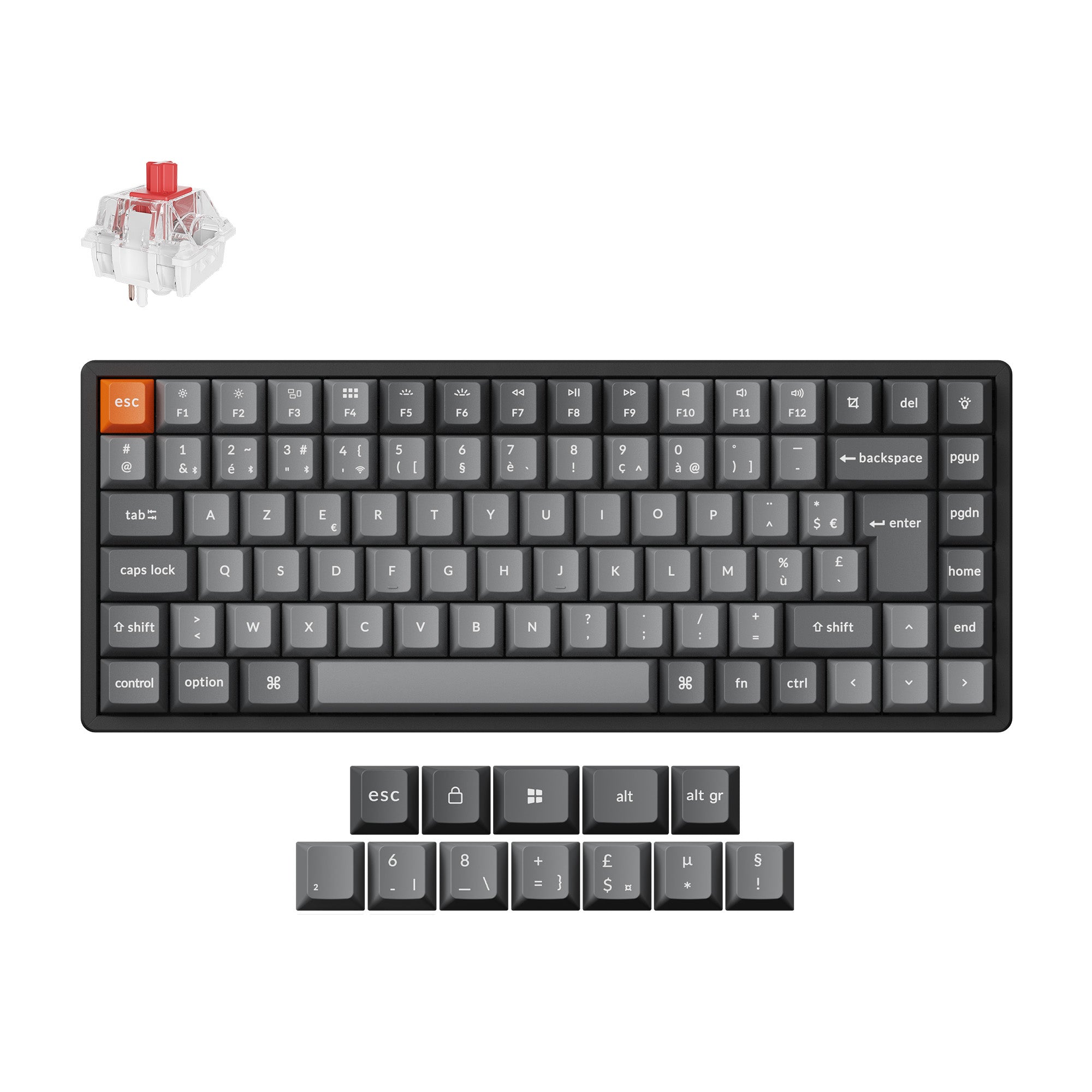 Keychron K2 Max QMK メカニカルキーボード Keychron K2 Max QMK Wireless Mechanical Keyboard ISO Layout Collection