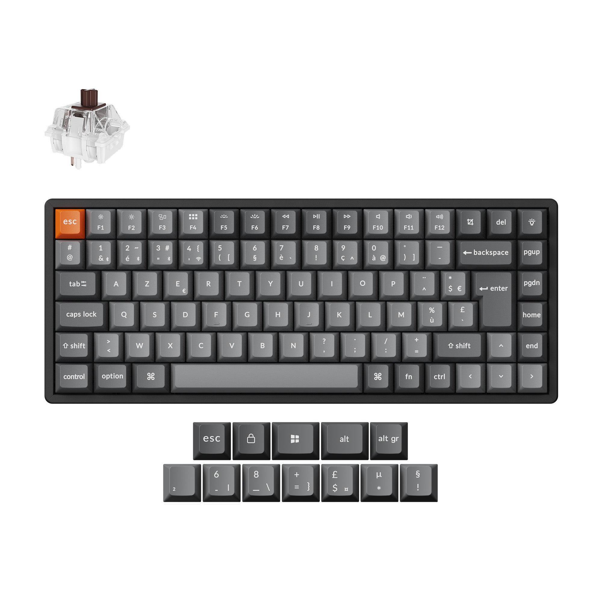 Keychron K2 Max QMK Wireless Mechanical Keyboard ISO Layout Collection