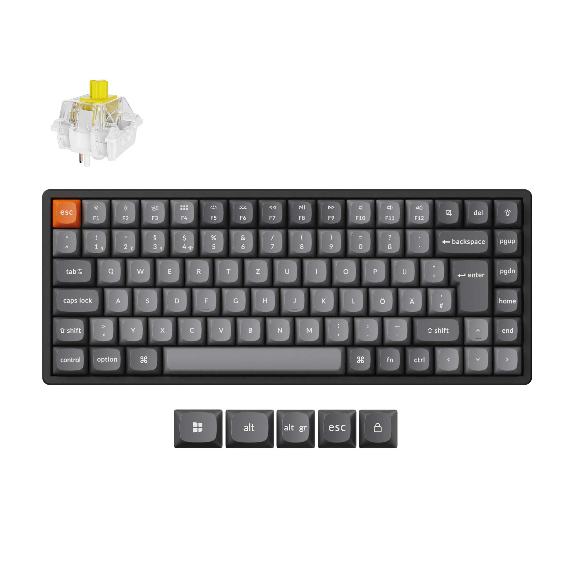 Keychron K2 Max QMK Wireless Mechanical Keyboard ISO Layout Collection keyboard image