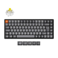 Keychron K2 Max QMK Wireless Custom Mechanical Keyboard 75% Layout Fully Assembled for Mac Windows Linux Keychron Super Banana ISO Swiss Layout