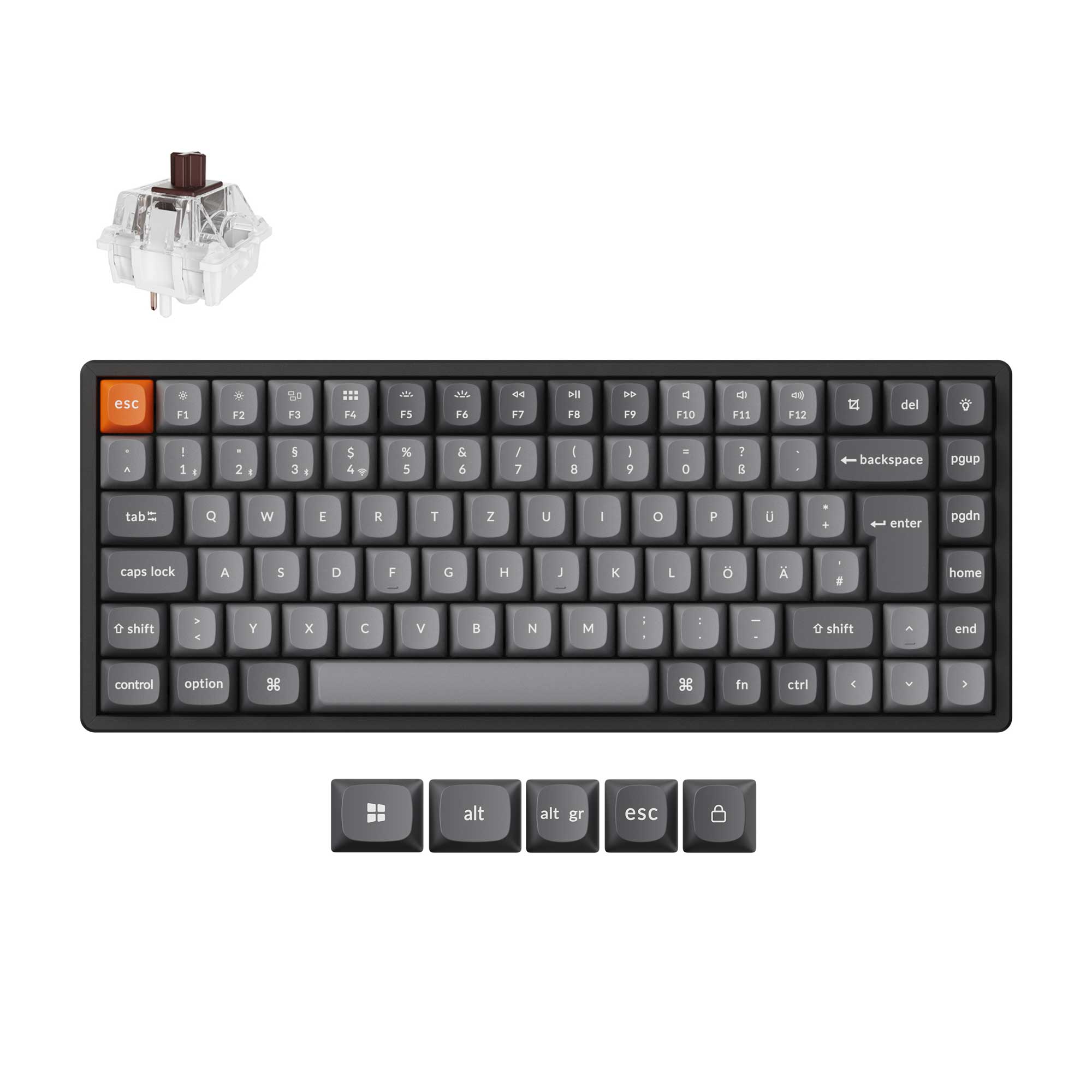 Keychron K2 Max QMK Wireless Mechanical Keyboard ISO Layout Collection keyboard image