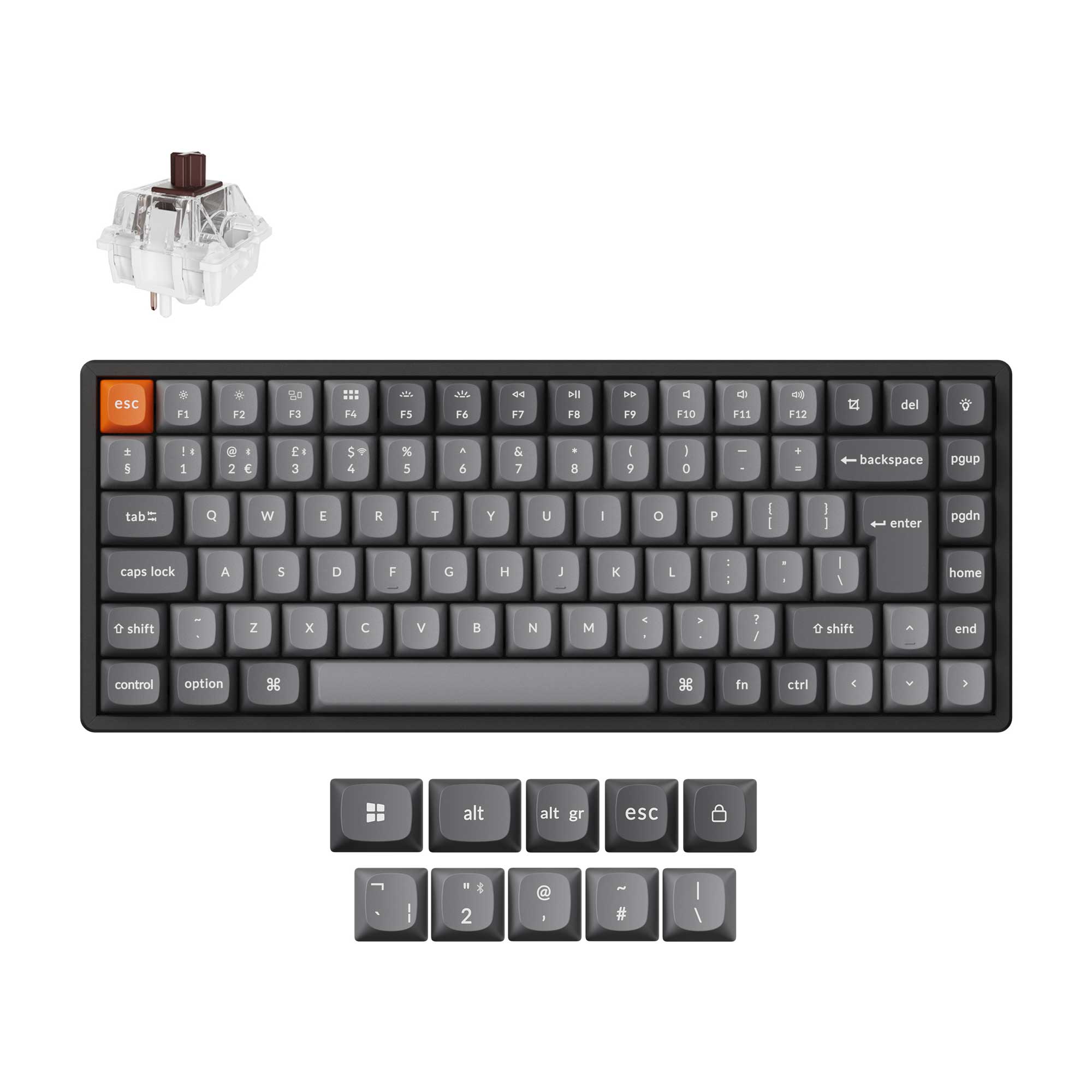 Keychron K2 Max QMK Wireless Mechanical Keyboard ISO Layout Collection keyboard image