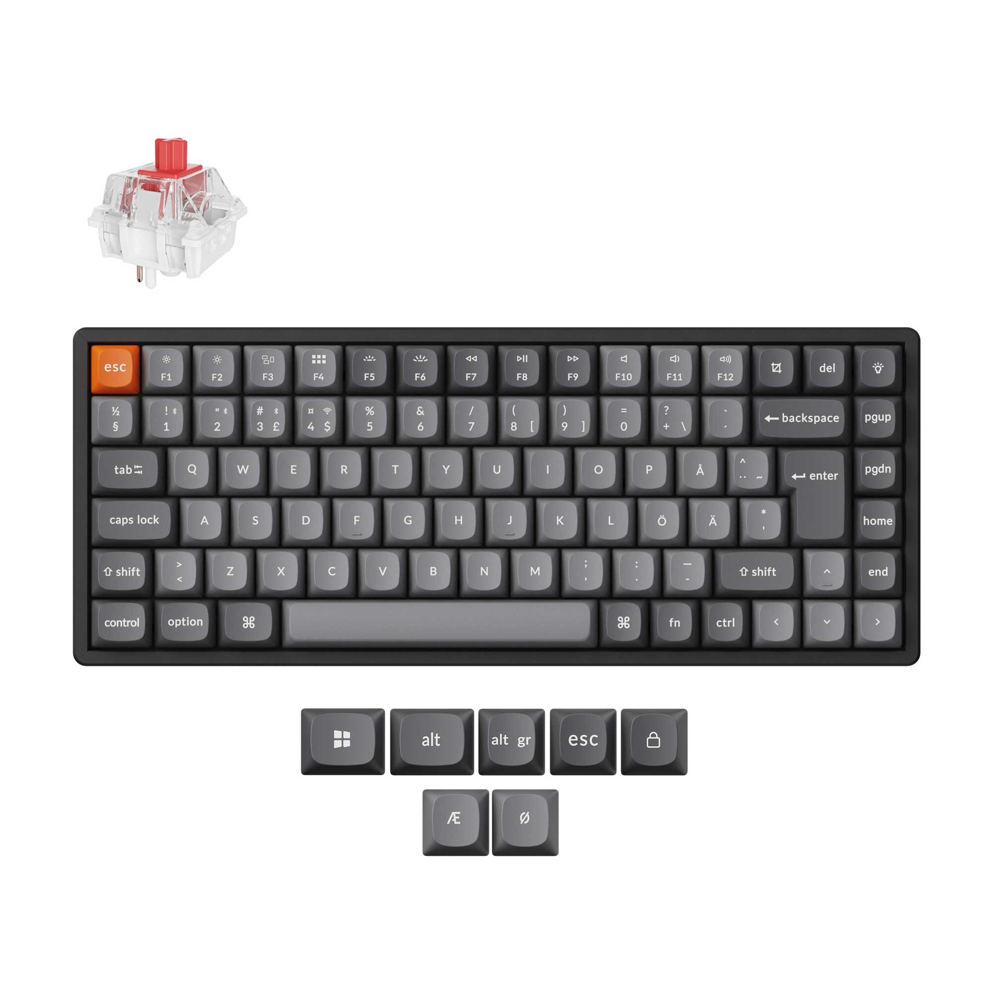 Keychron K2 Max QMK Wireless Mechanical Keyboard ISO Layout Collection keyboard image