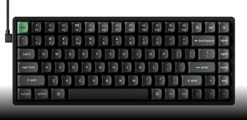 Keychron K2 Ultra 8K com conexão via cabo USB-C