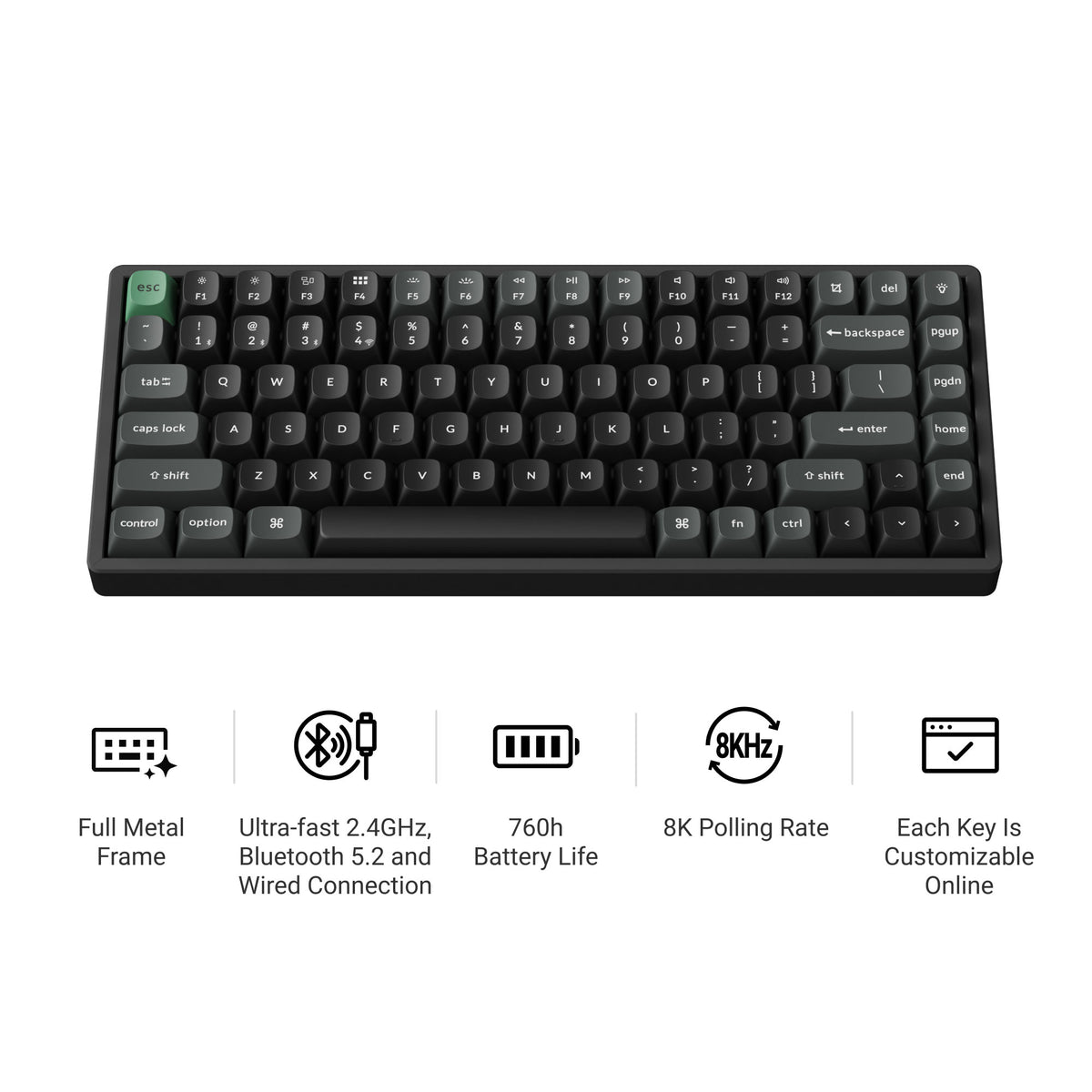 Keychron K2 Ultra 8K Wireless Custom Mechanical Keyboard