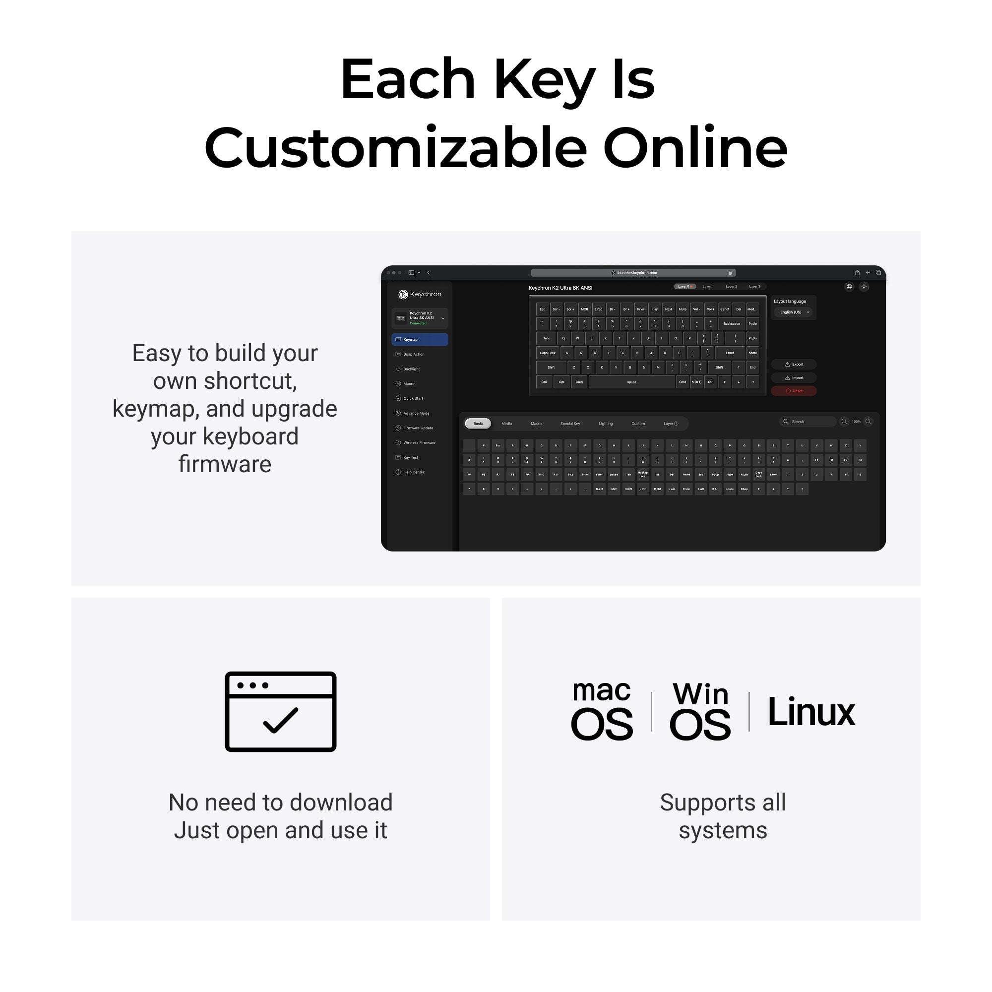 Keychron K2 Ultra 8K Wireless Custom Mechanical Keyboard keyboard image