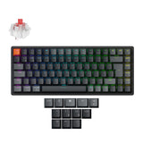 Keychron K2 Version 3 QMK Wireless Keyboard ISO UK Aluminum Red Switch