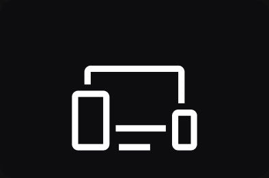 Ícones de computador, celular e tablet conectados