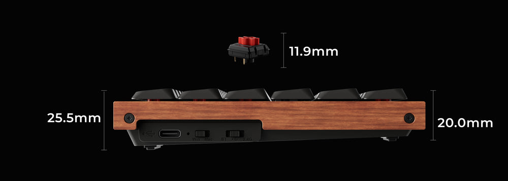 Perfil ultrafino do Keychron K3 Ultra 8K