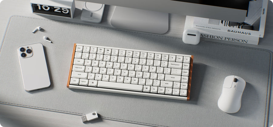 Keychron K3 Ultra 8K na cor branca