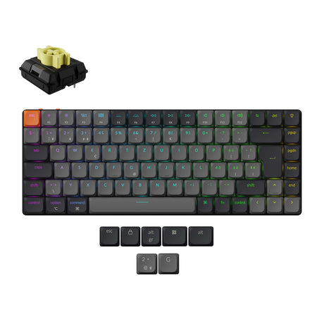 Keychron K3 Version 3 Ultra Slim Wireless Mechanical Keyboard Swiss-ISO Low Profile Banana Switch