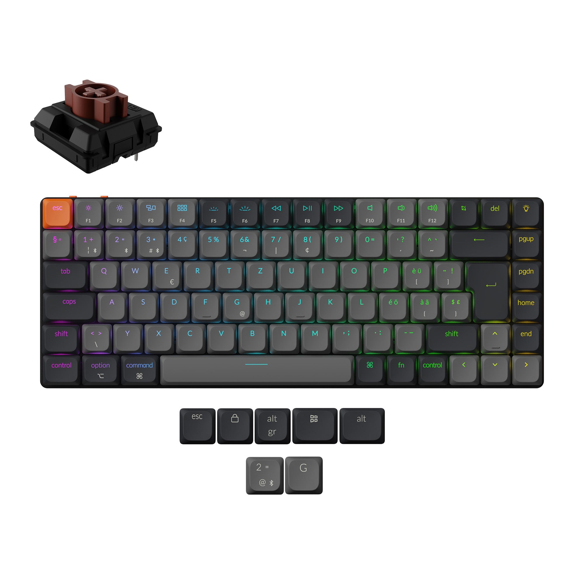 Keychron K3 QMK Wireless Mechanical Keyboard (ISO Layout) - Version 3 keyboard image