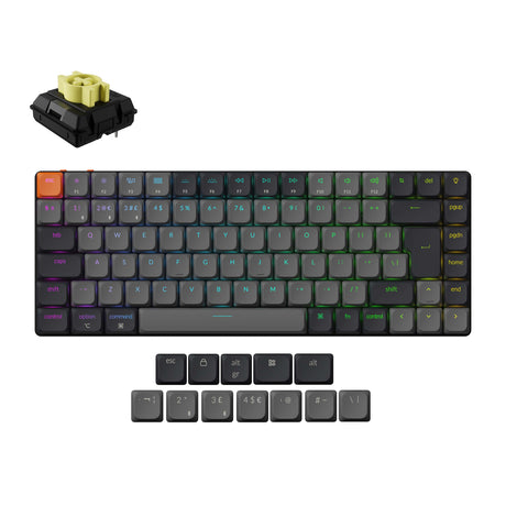 Keychron K3 Version 3 Ultra Slim Wireless Mechanical Keyboard UK-ISO Low Profile Banana Switch