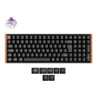 Keychron K4 HE 96 Percent Layout Wireless Magnetic Switch Custom Keyboard Special Edition Wooden Black RGB Backlight Double-Shot PBT Keycaps ISO-BO