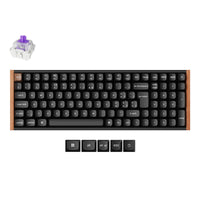 Keychron K4 HE 96 Percent Layout Wireless Magnetic Switch Custom Keyboard Special Edition Wooden Black RGB Backlight Double-Shot PBT Keycaps ISO-Swiss