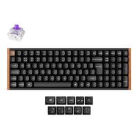 Keychron K4 HE 96 Percent Layout Wireless Magnetic Switch Custom Keyboard Special Edition Wooden Black RGB Backlight Double-Shot PBT Keycaps ISO-UK