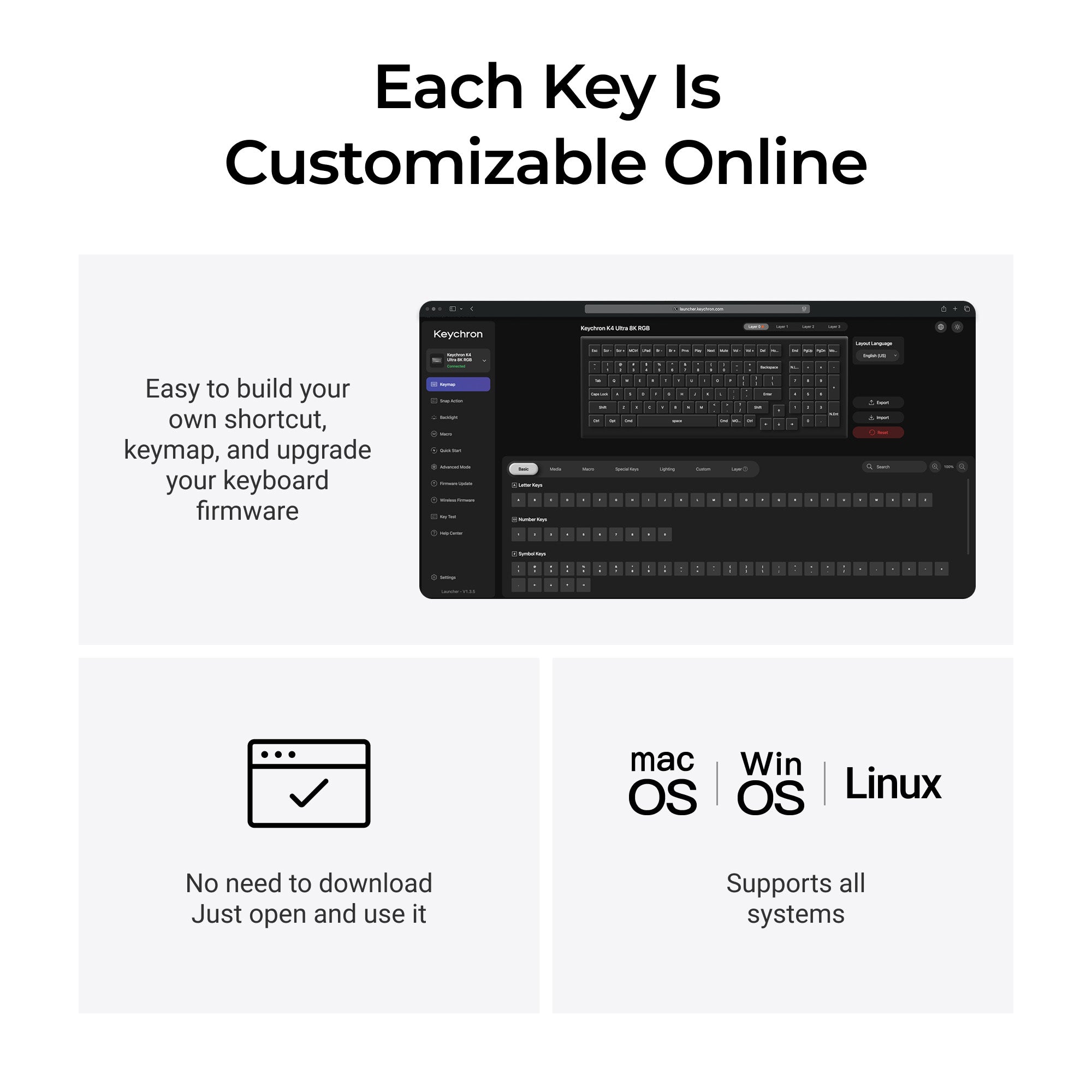 Keychron K4 Ultra 8K Wireless Custom Mechanical Keyboard keyboard image