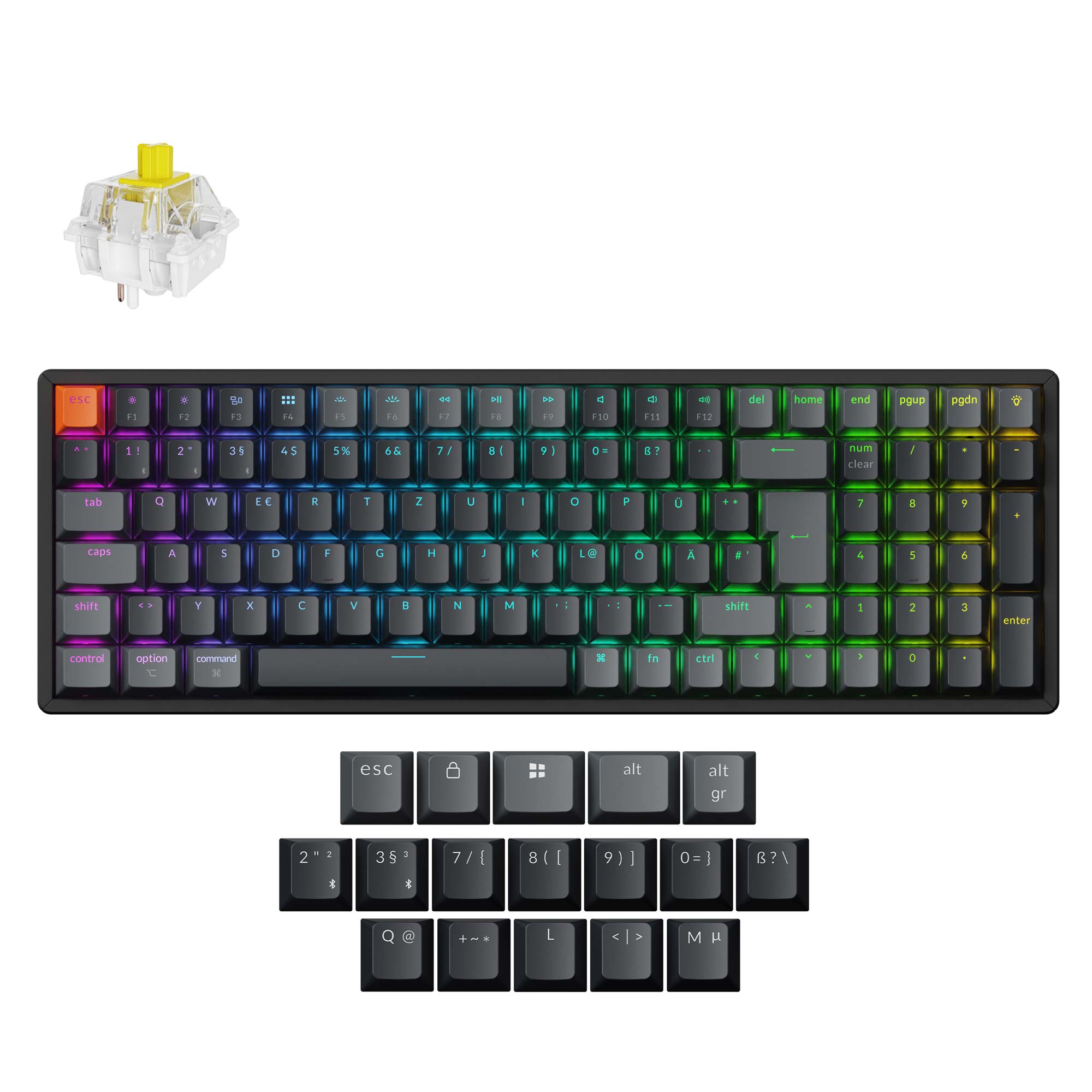 Keychron K4 QMK Wireless Mechanical Keyboard (ISO Layout) - Version 3 keyboard image