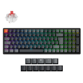 Keychron K4 QMK Wireless Mechanical Keyboard ISO-French Aluminum Red Switch