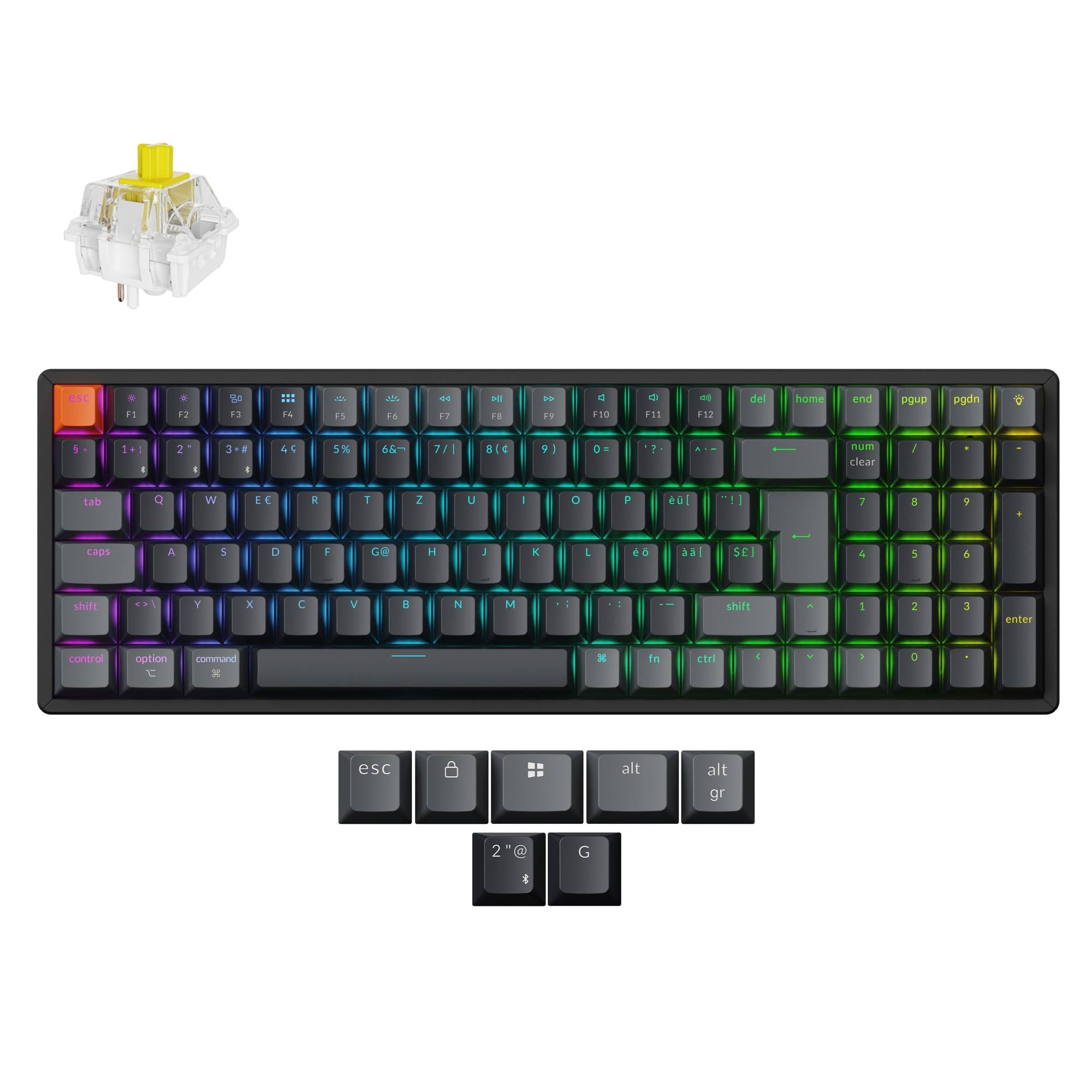 Keychron K4 QMK Wireless Mechanical Keyboard (ISO Layout) - Version 3 keyboard image