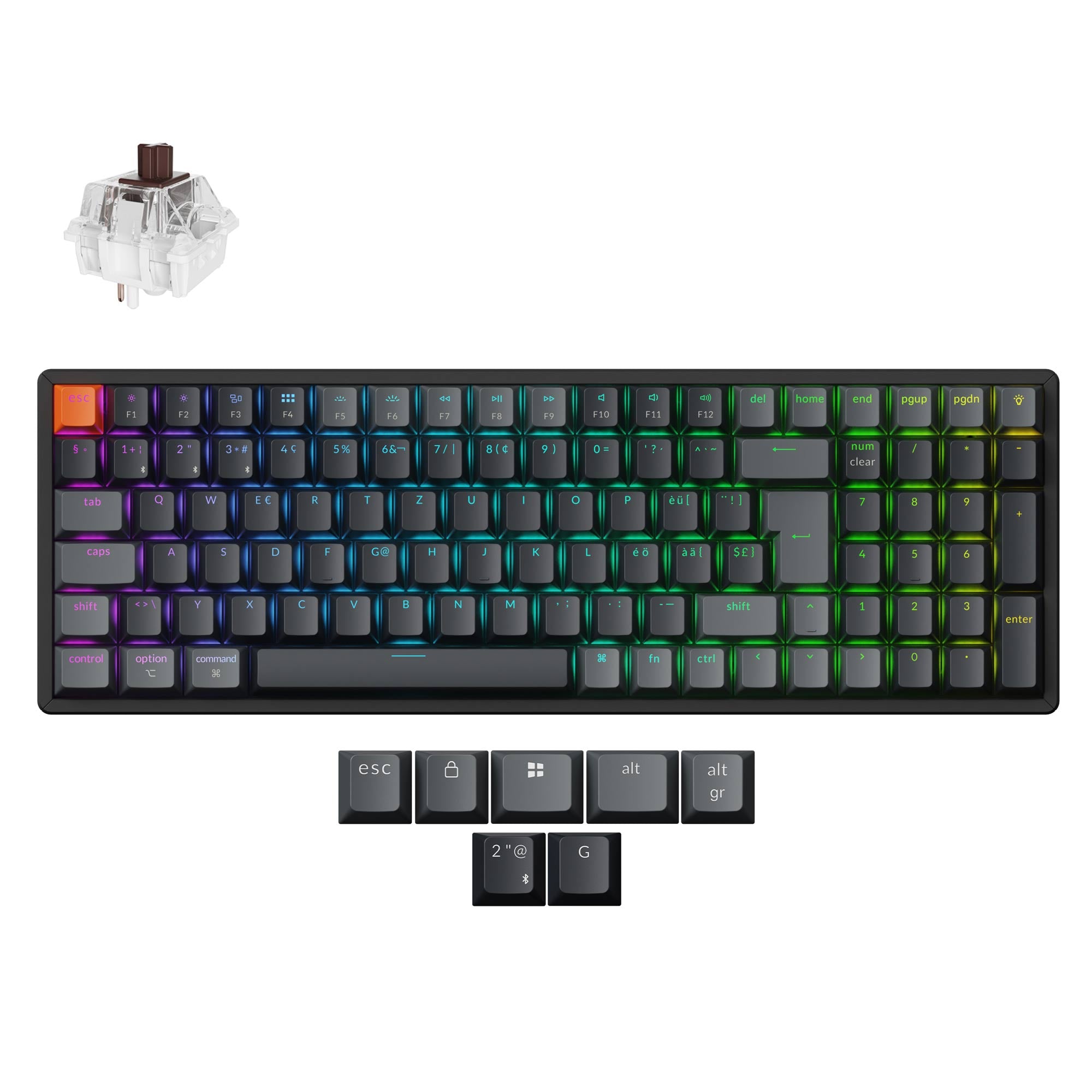 Keychron K4 QMK Wireless Mechanical Keyboard (ISO Layout) - Version 3 keyboard image