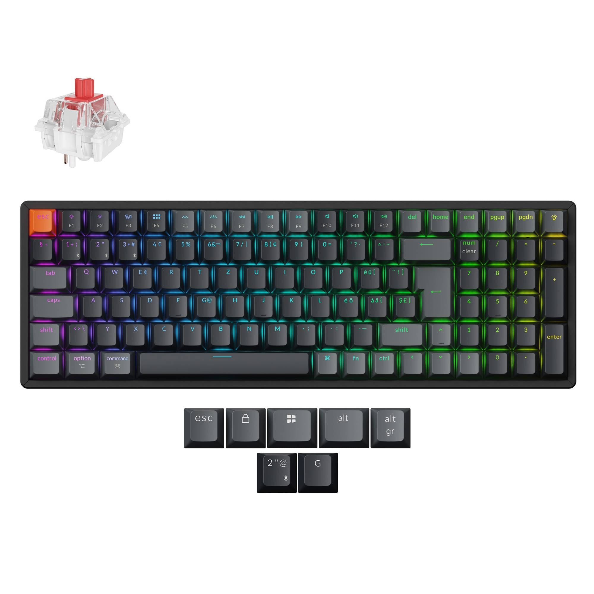 Keychron K4 QMK Wireless Mechanical Keyboard (ISO Layout) - Version 3 keyboard image