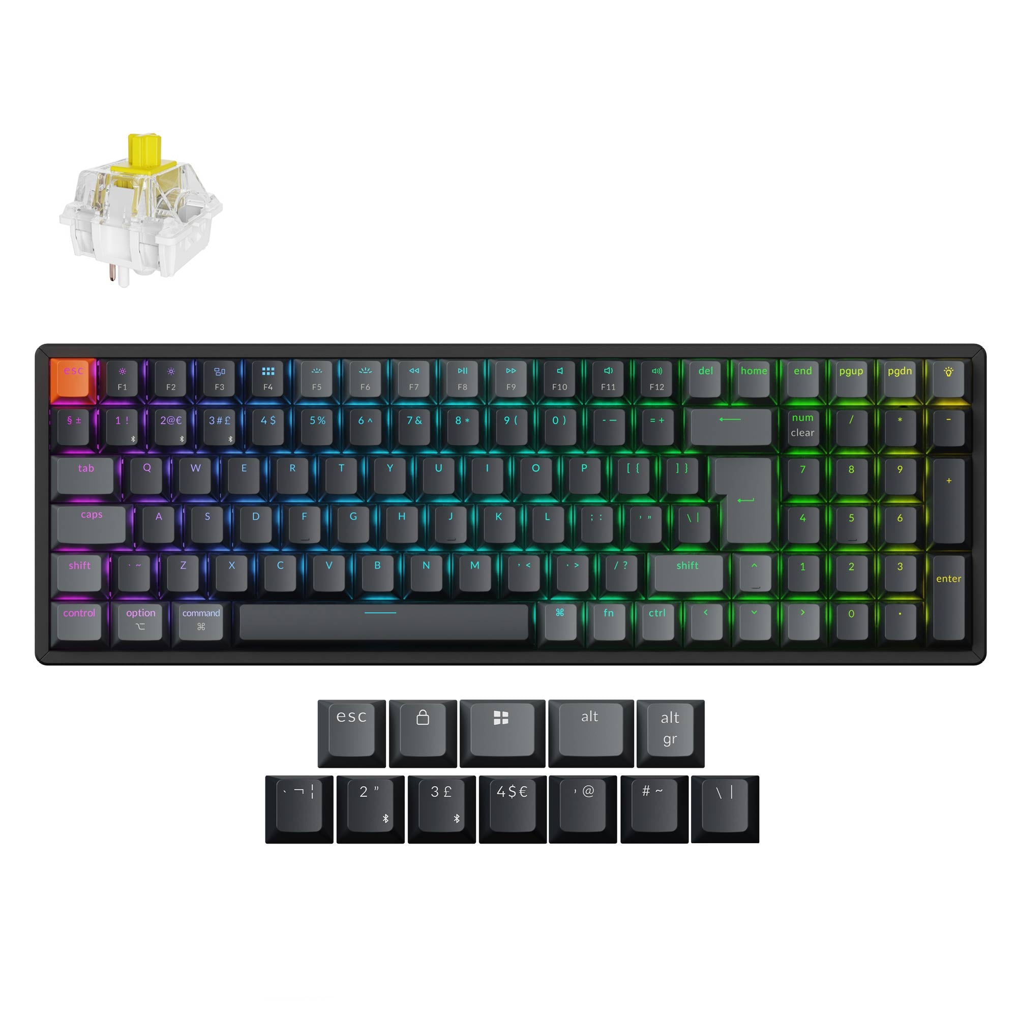 Keychron K4 QMK Wireless Mechanical Keyboard (ISO Layout) - Version 3 keyboard image
