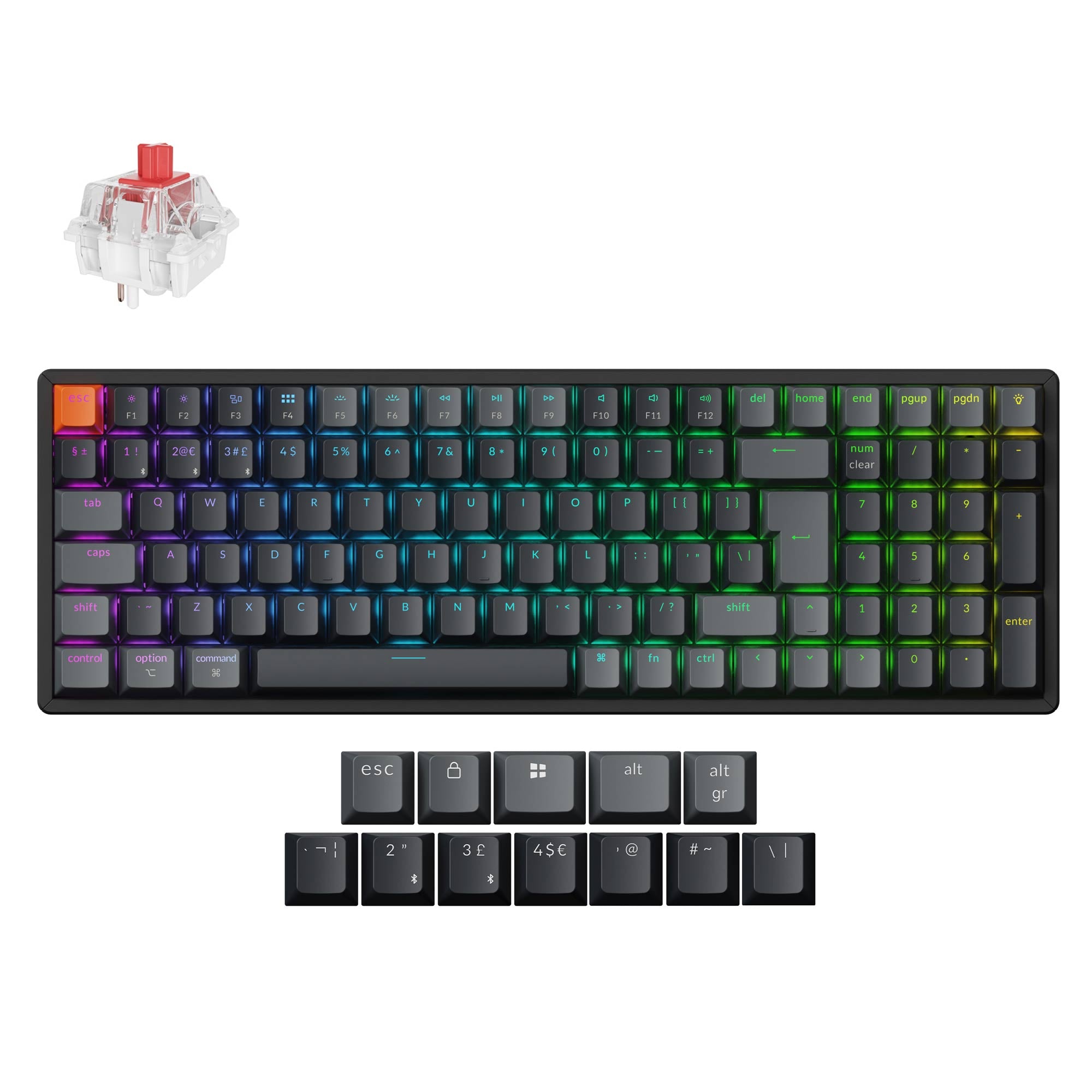 Keychron K4 QMK Wireless Mechanical Keyboard (ISO Layout) - Version 3 keyboard image