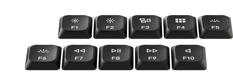 Keycaps low-profile PBT double-shot