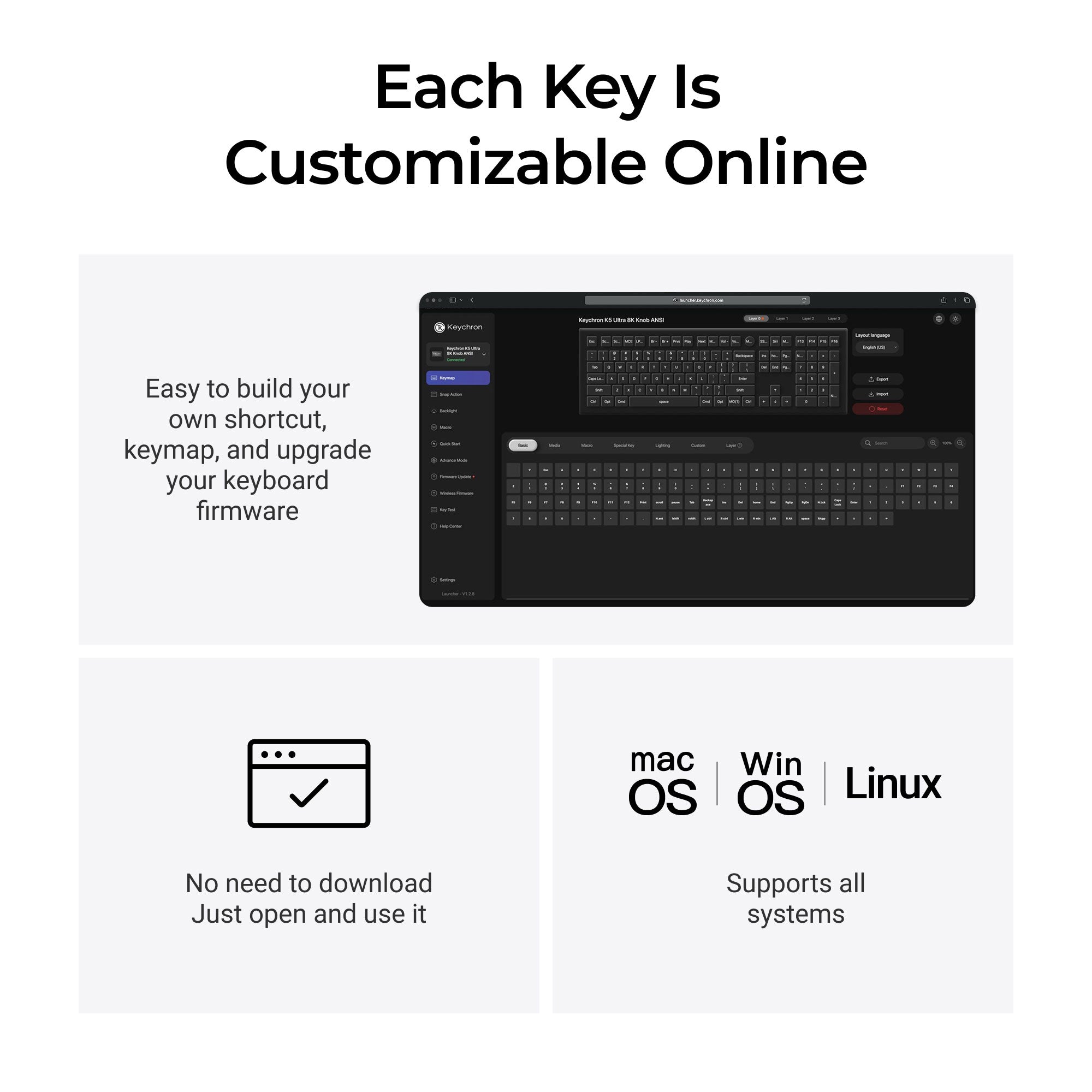 Keychron K5 Ultra 8K Wireless Custom Mechanical Keyboard keyboard image
