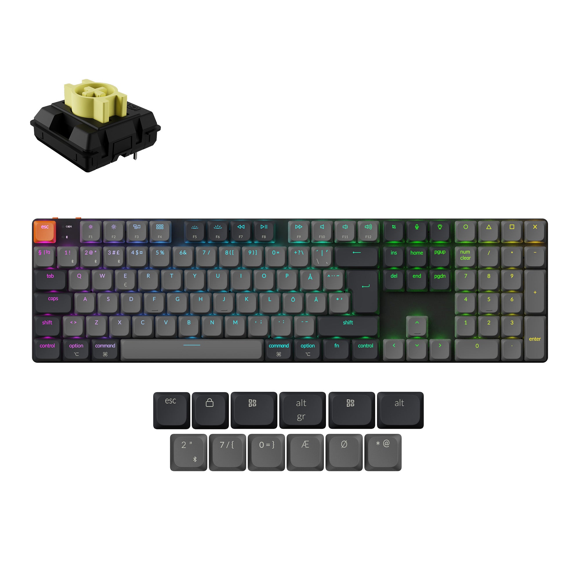 Keychron-K5-Version-2-QMK-Ultra-Slim-Wireless-Custom-Mechanical-Keyboard-Banana-Switch-Nordic