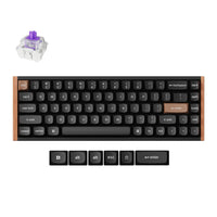 Keychron K6 HE 65 Percent Layout Wireless Magnetic Switch Custom Keyboard Special Edition Wooden Black RGB Backlight Double-Shot PBT Keycaps