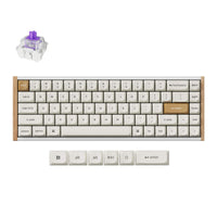 Keychron K6 HE 65 Percent Layout Wireless Magnetic Switch Custom Keyboard Special Edition Wooden White RGB Backlight Double-Shot PBT Keycaps
