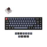 Keychron K6 Pro QMK/VIA Wireless Custom Mechanical Keyboard with 65% layout for Mac Windows Linux hot-swappable with MX switch RGB backlight UK ISO Layout PBT