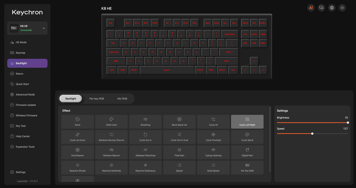 Keychron Launcher Backlight