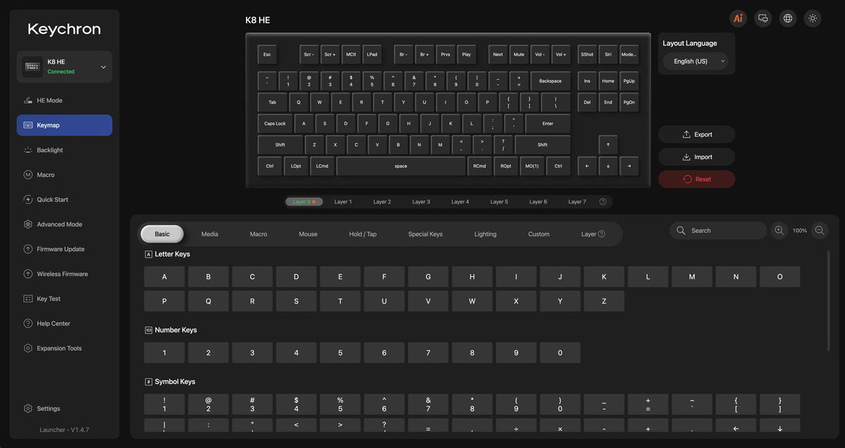 Kaychron Launcher Keymap