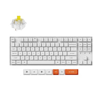 Keychron K8 Max QMK Wireless Custom Mechanical Keyboard White Backlight TKL Layout Fully Assembled for Mac Windows Linux Hot Swappable Keychron Super Banana-white version