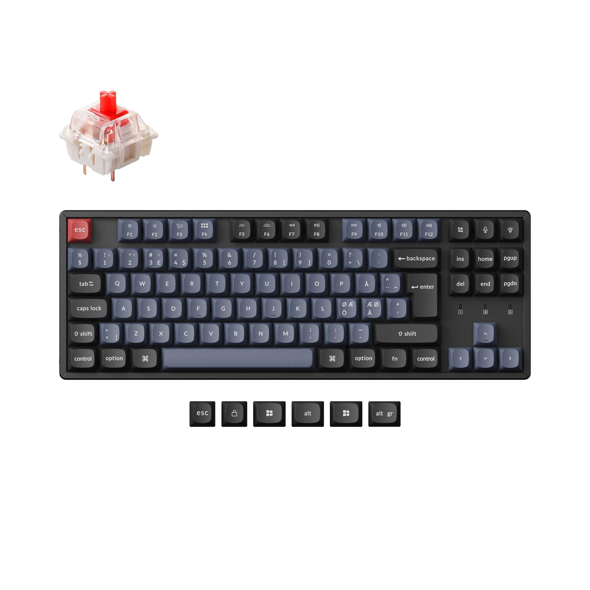 キーボード Keychron K8 Pro TKL Mechanical Keyboard Keychron K8 Pro QMK/VIA Wireless Mechanical Keyboard ISO Layout Collec