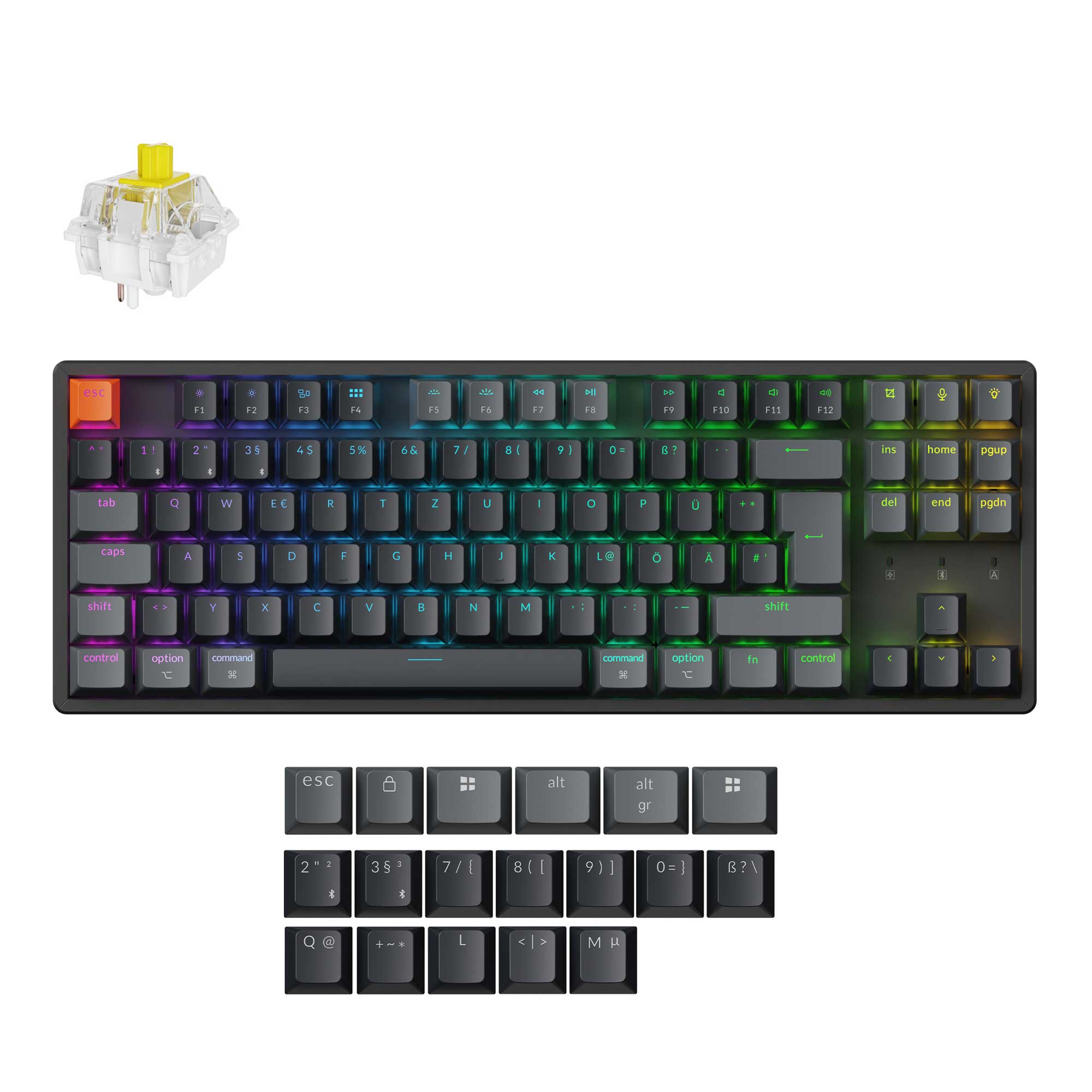 Keychron K8 QMK Wireless Mechanical Keyboard ISO Layout Collection (Version 2) keyboard image