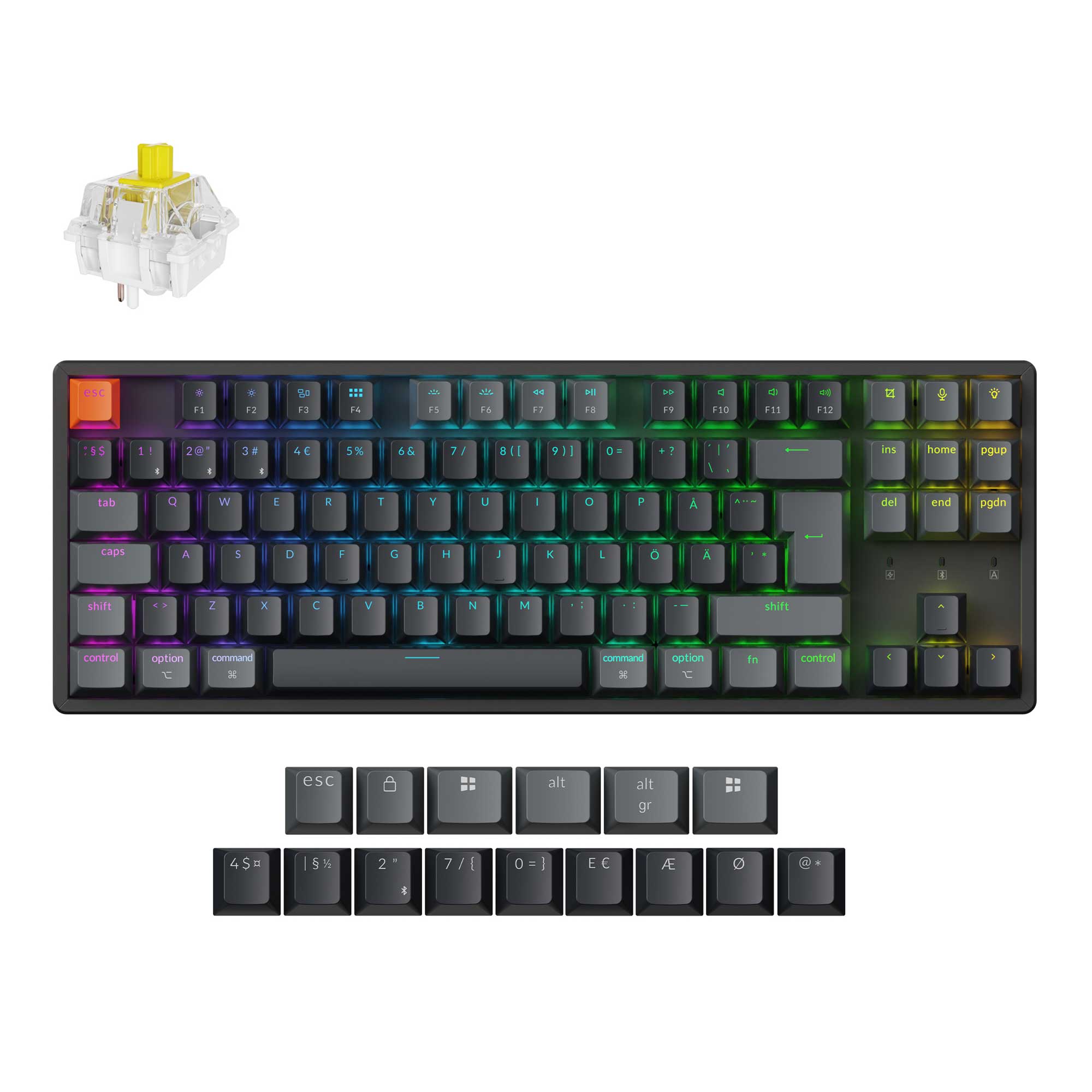 Keychron K8 QMK Wireless Mechanical Keyboard ISO Layout Collection (Version 2) keyboard image