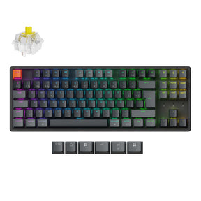 Keychron K8 QMK Wireless Mechanical Keyboard Version 2 Keychron Super Banana Switch Spanish Layout