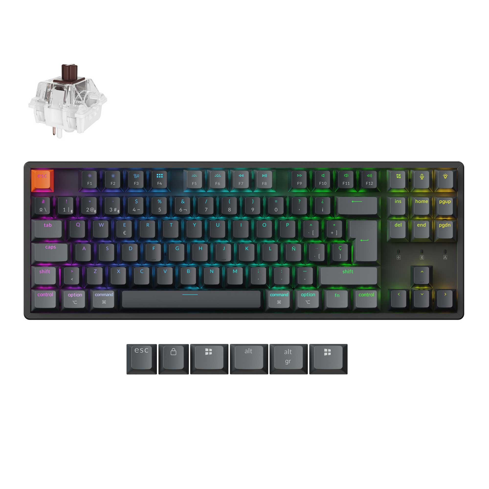 Keychron K1 QMK Wireless Mechanical Keyboard ISO Layout Version 6