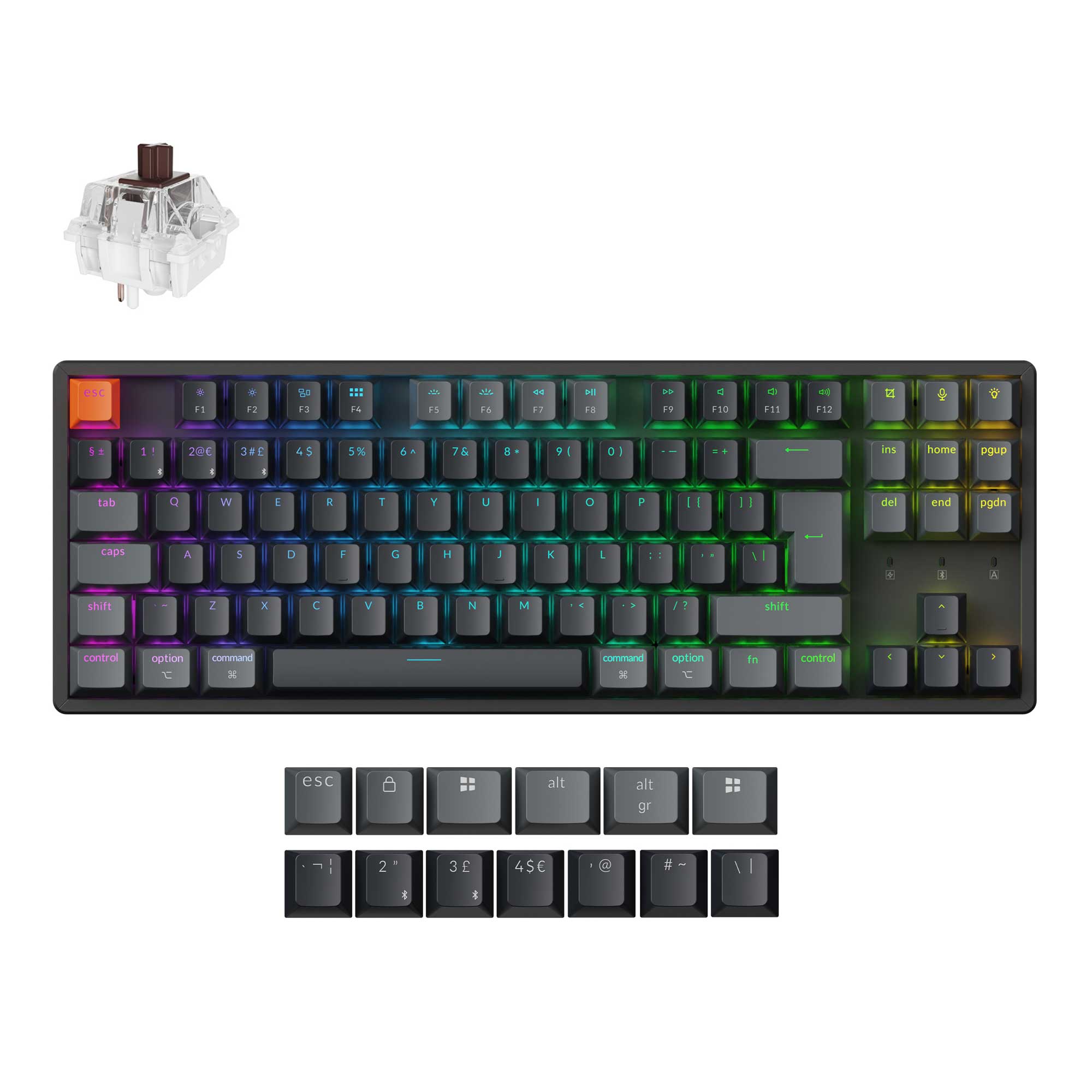 Keychron K8 QMK Wireless Mechanical Keyboard ISO Layout Collection (Version 2) keyboard image