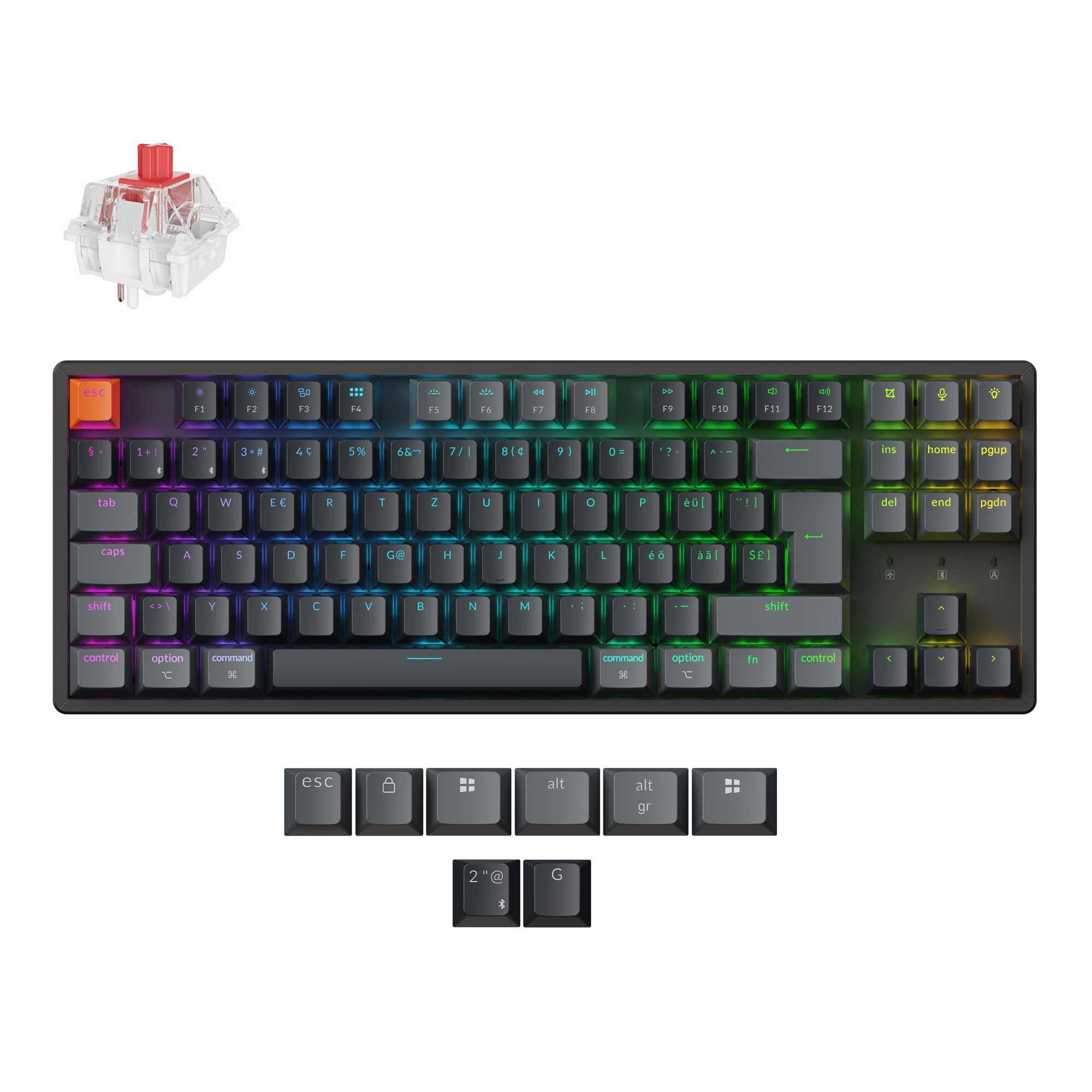 Keychron K8 QMK Wireless Mechanical Keyboard ISO Layout Collection (Version 2) keyboard image